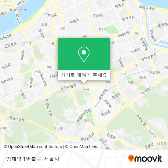 양재역 1번출구 지도
