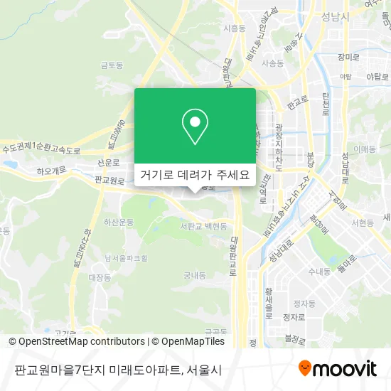 판교원마을7단지 미래도아파트 지도
