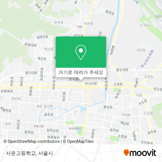서운고등학교 지도