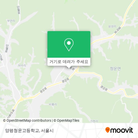 양평청운고등학교 지도