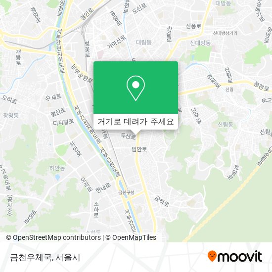 금천우체국 지도