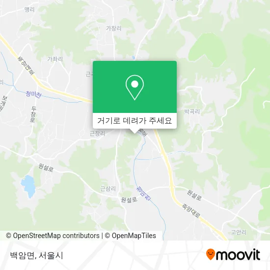 백암면 지도