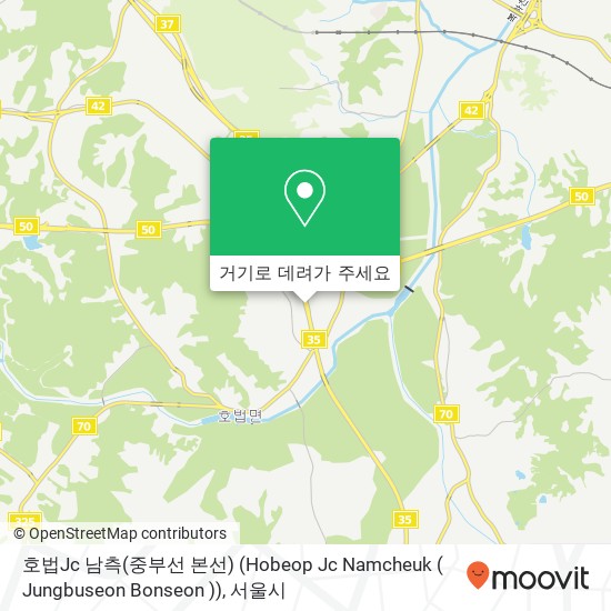 호법Jc 남측(중부선 본선) (Hobeop Jc Namcheuk ( Jungbuseon  Bonseon )) 지도