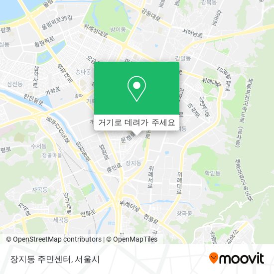 장지동 주민센터 지도