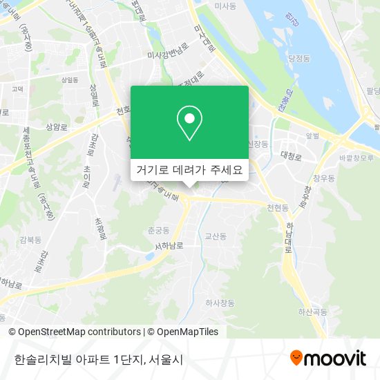 한솔리치빌 아파트 1단지 지도