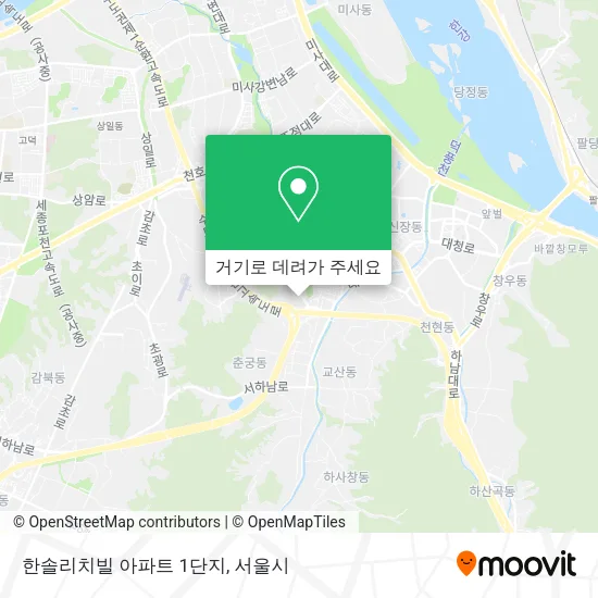 한솔리치빌 아파트 1단지 지도