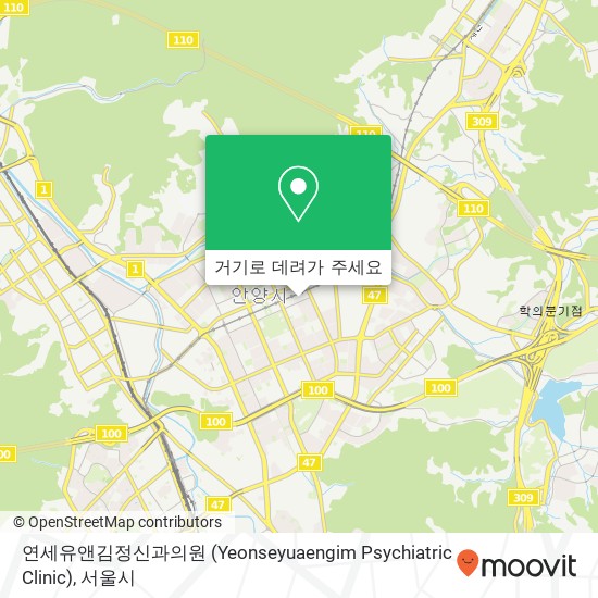 연세유앤김정신과의원 (Yeonseyuaengim Psychiatric Clinic) 지도
