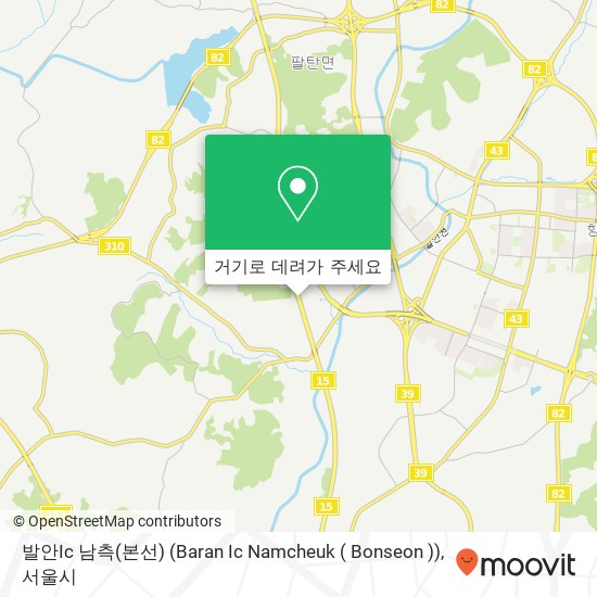 발안Ic 남측(본선) (Baran Ic Namcheuk ( Bonseon )) 지도