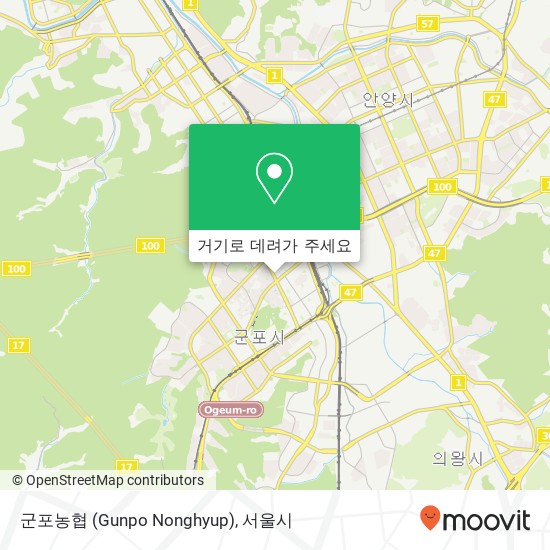 군포농협 (Gunpo Nonghyup) 지도