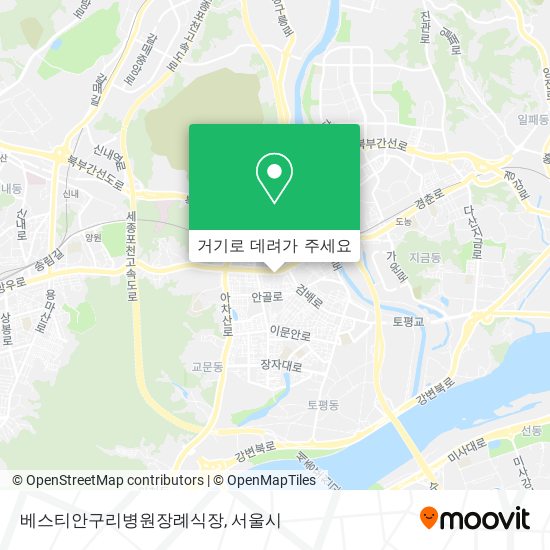 베스티안구리병원장례식장 지도