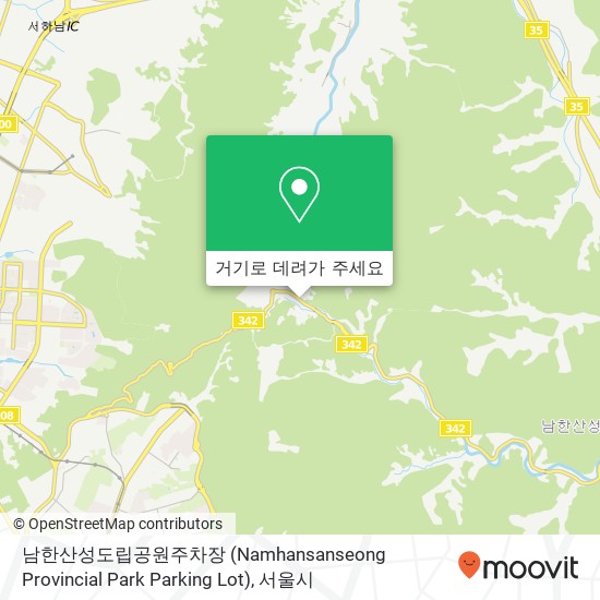 남한산성도립공원주차장 (Namhansanseong Provincial Park Parking Lot) 지도