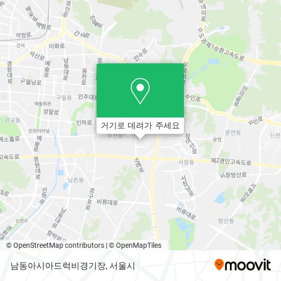 남동아시아드럭비경기장 지도