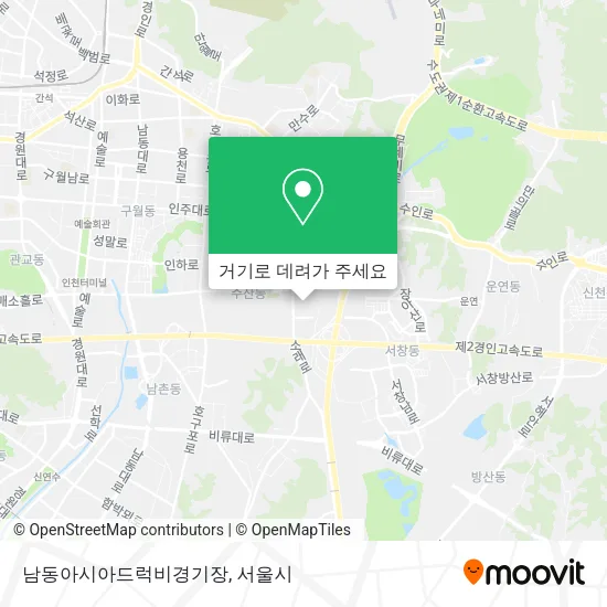 남동아시아드럭비경기장 지도