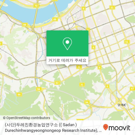(사단)두레친환경농업연구소 (( Sadan ) Durechinhwangyeongnongeop Research Institute) 지도