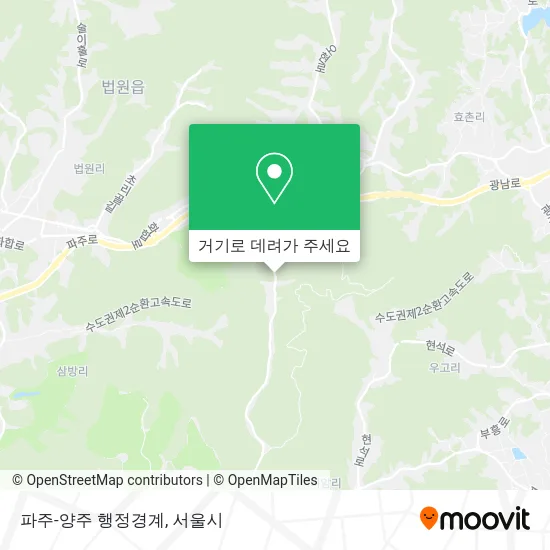 파주-양주 행정경계 지도