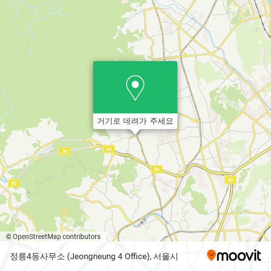 정릉4동사무소 (Jeongneung 4 Office) 지도