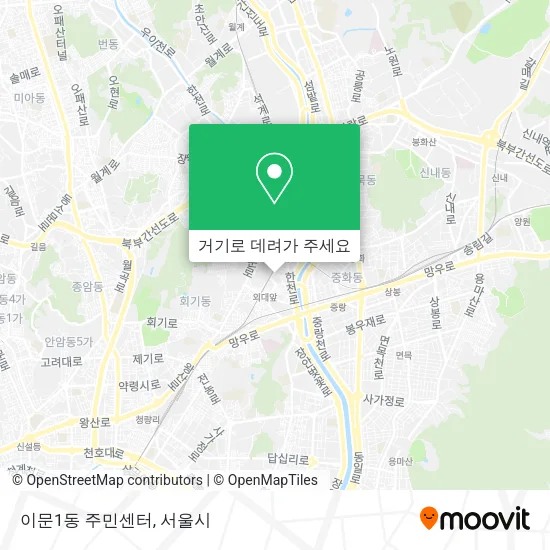 이문1동 주민센터 지도