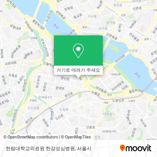 한림대학교의료원 한강성심병원 지도