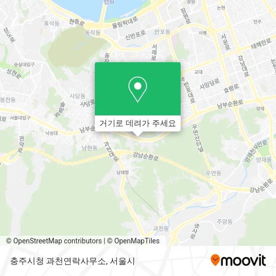 충주시청 과천연락사무소 지도