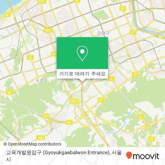 교육개발원입구 (Gyoyukgaebalwon Entrance) 지도