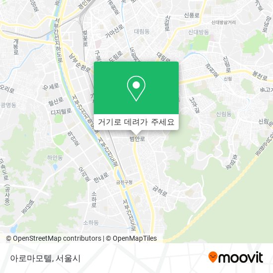 아로마모텔 지도