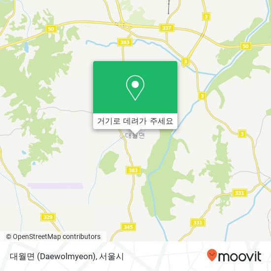 대월면 (Daewolmyeon) 지도