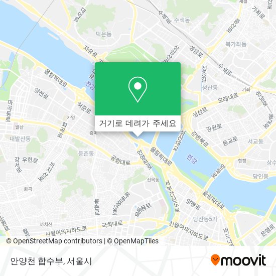 안양천 합수부 지도