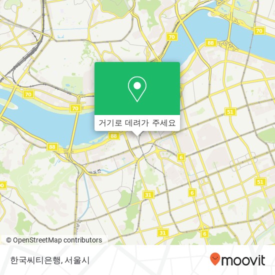 한국씨티은행 지도