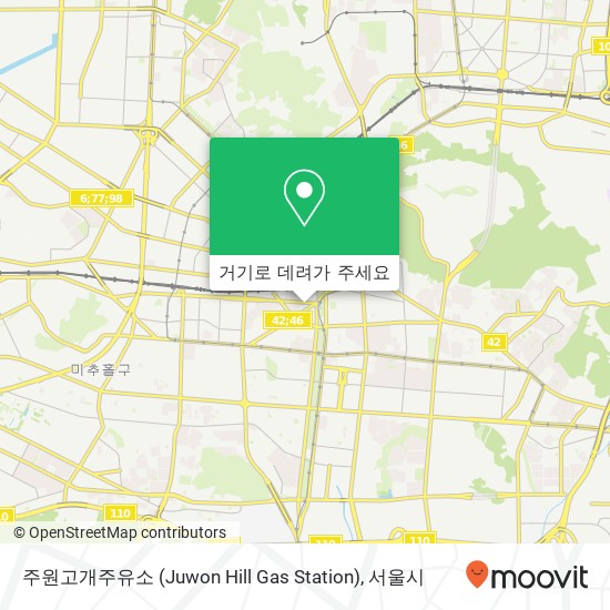 주원고개주유소 (Juwon Hill Gas Station) 지도