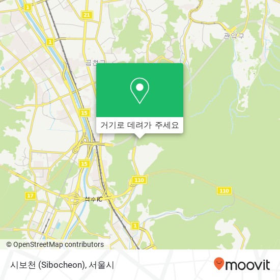 시보천 (Sibocheon) 지도