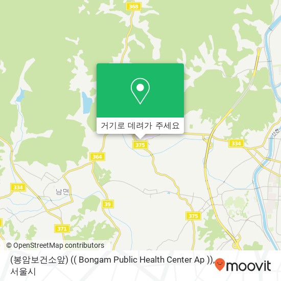 (봉암보건소앞) (( Bongam Public Health Center Ap )) 지도