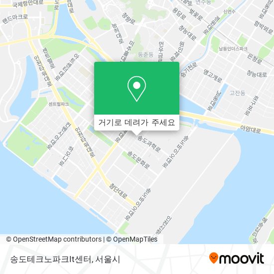 송도테크노파크It센터 지도