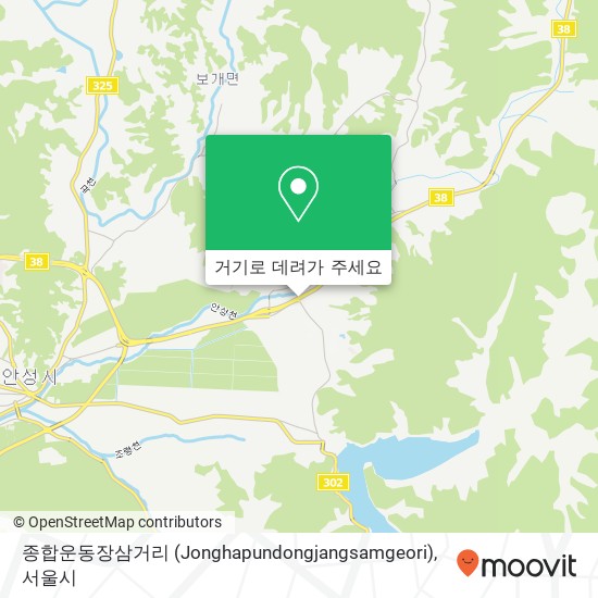 종합운동장삼거리 (Jonghapundongjangsamgeori) 지도