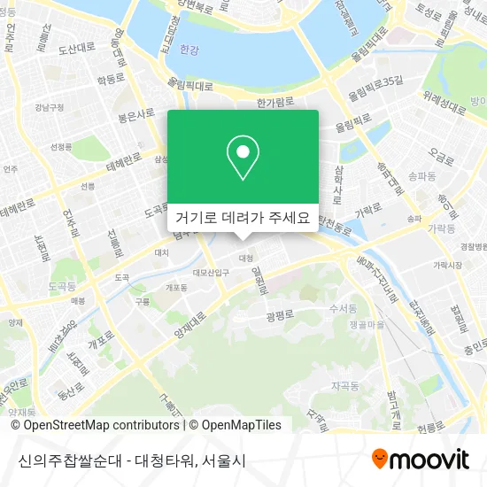신의주찹쌀순대 - 대청타워 지도
