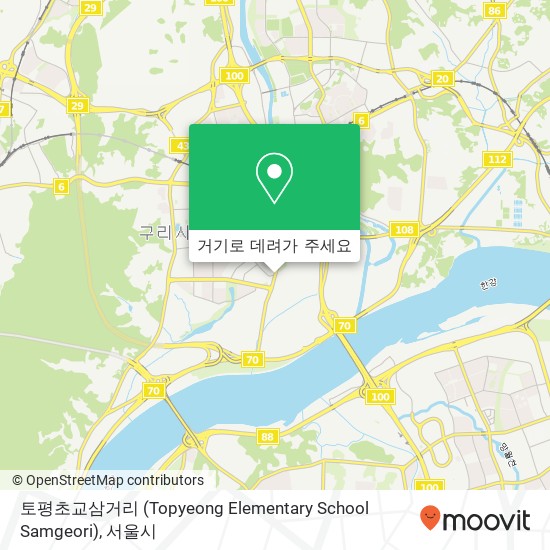 토평초교삼거리 (Topyeong Elementary School Samgeori) 지도