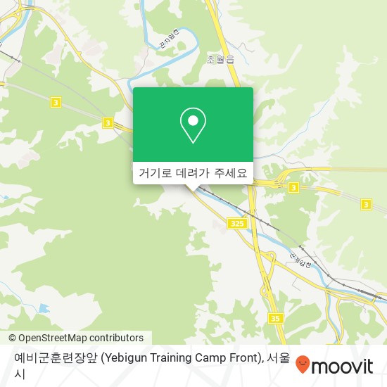 예비군훈련장앞 (Yebigun Training Camp Front) 지도