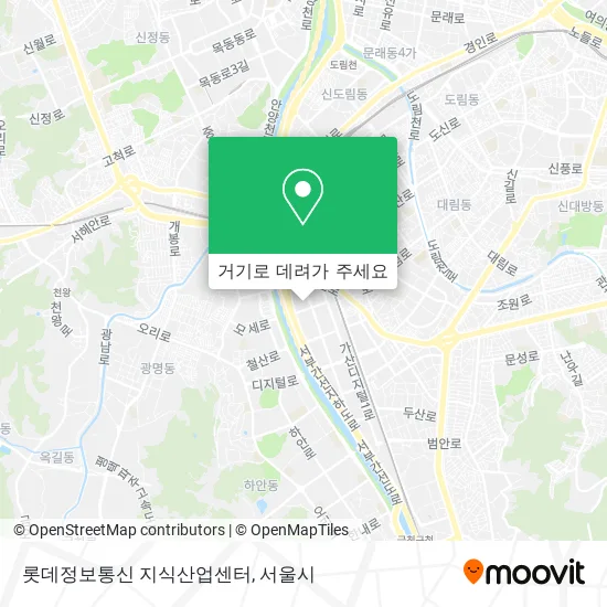 롯데정보통신 지식산업센터 지도
