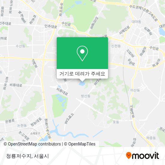 청룡저수지 지도