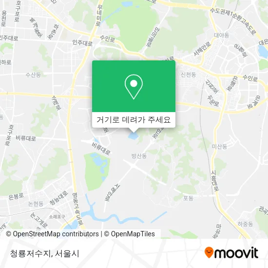 청룡저수지 지도