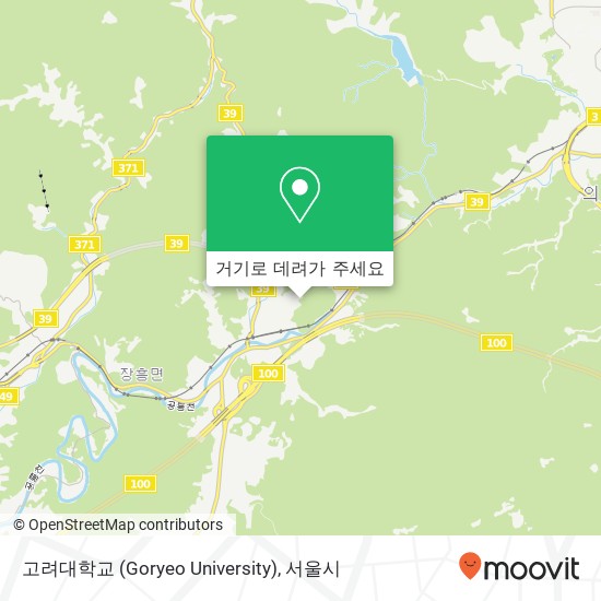 고려대학교 (Goryeo University) 지도