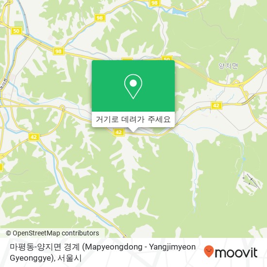 마평동-양지면 경계 (Mapyeongdong - Yangjimyeon  Gyeonggye) 지도