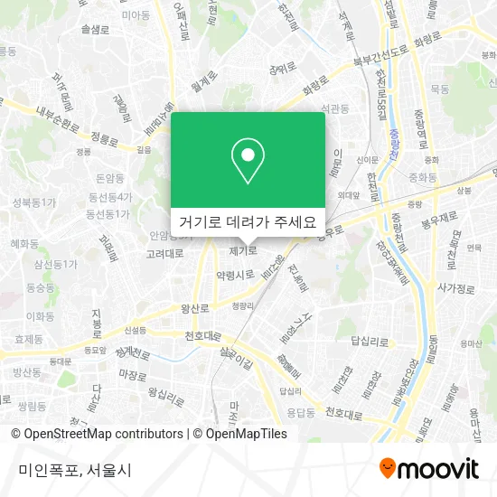 미인폭포 지도