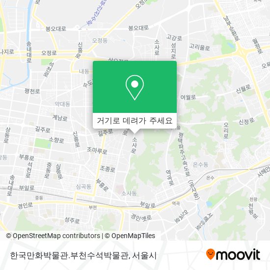 한국만화박물관.부천수석박물관 지도