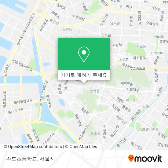 송도초등학교 지도