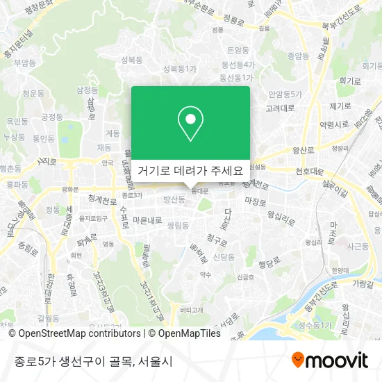 종로5가 생선구이 골목 지도