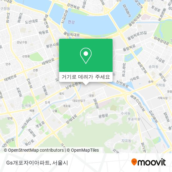 Gs개포자이아파트 지도