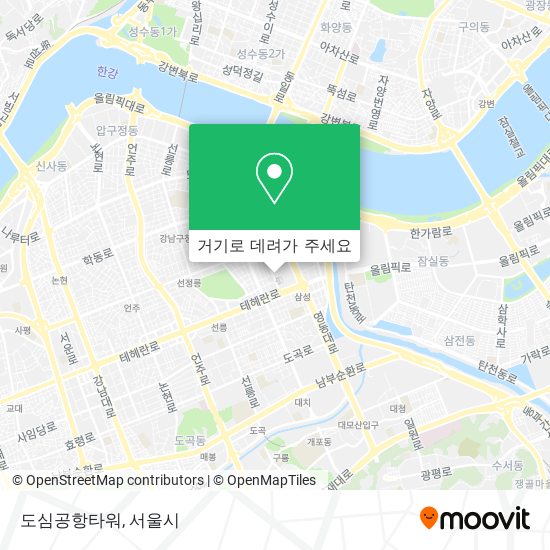 도심공항타워 지도