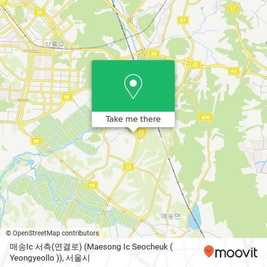매송Ic 서측(연결로) (Maesong Ic Seocheuk ( Yeongyeollo )) 지도