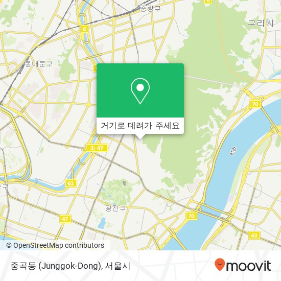 중곡동 (Junggok-Dong) 지도