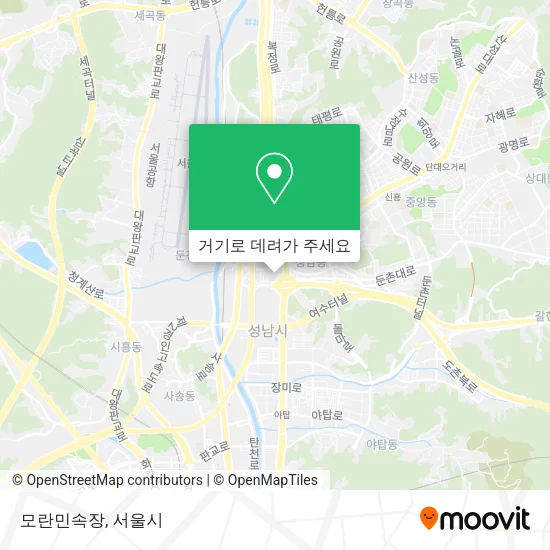 모란민속장 지도